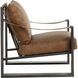 Berke Gunmetal / Tan Leather Lounge Chair
